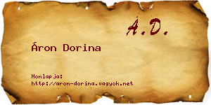 Áron Dorina névjegykártya