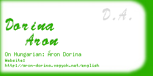 dorina aron business card
