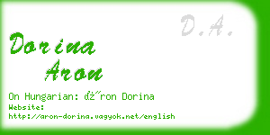 dorina aron business card